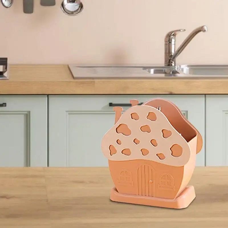 Mushroom Drying Cutlery Basket, Kitchen Tableware Storage Rack Cutlery Holder, Multifunctional Kitchen Sink Box, Hollow Drainer Spoon Fork Holder Mushroom Drying Cutlery Basket, Kitchen Tableware Storage Rack Cutlery Holder, Multifunctional Kitchen Sink Box, Hollow Drainer Spoon Fork Holder